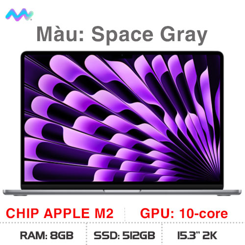 MacBook Air 2023 15 inch New – (Space Gray Chip M2 Ram 8GB SSD 512GB)